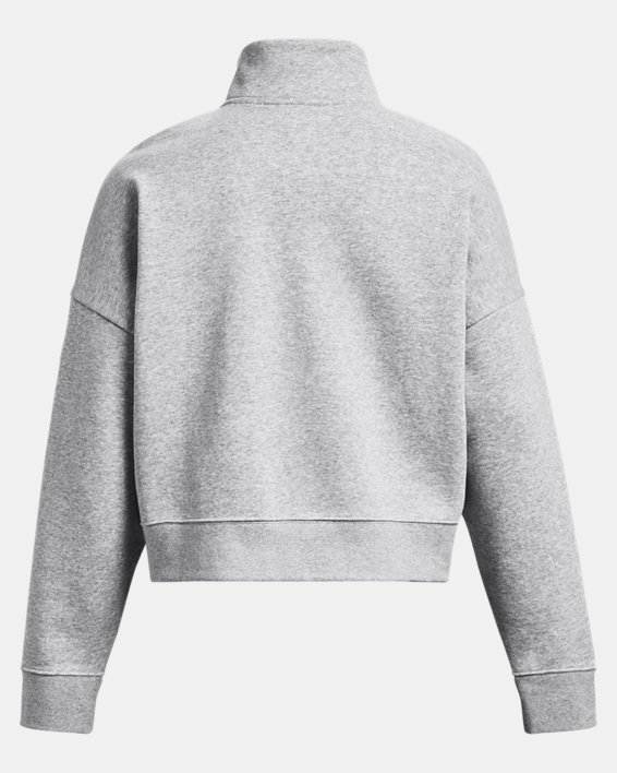 Women's UA Essential Fleece ½ Zip, Gray, pdpMainDesktop image number 5